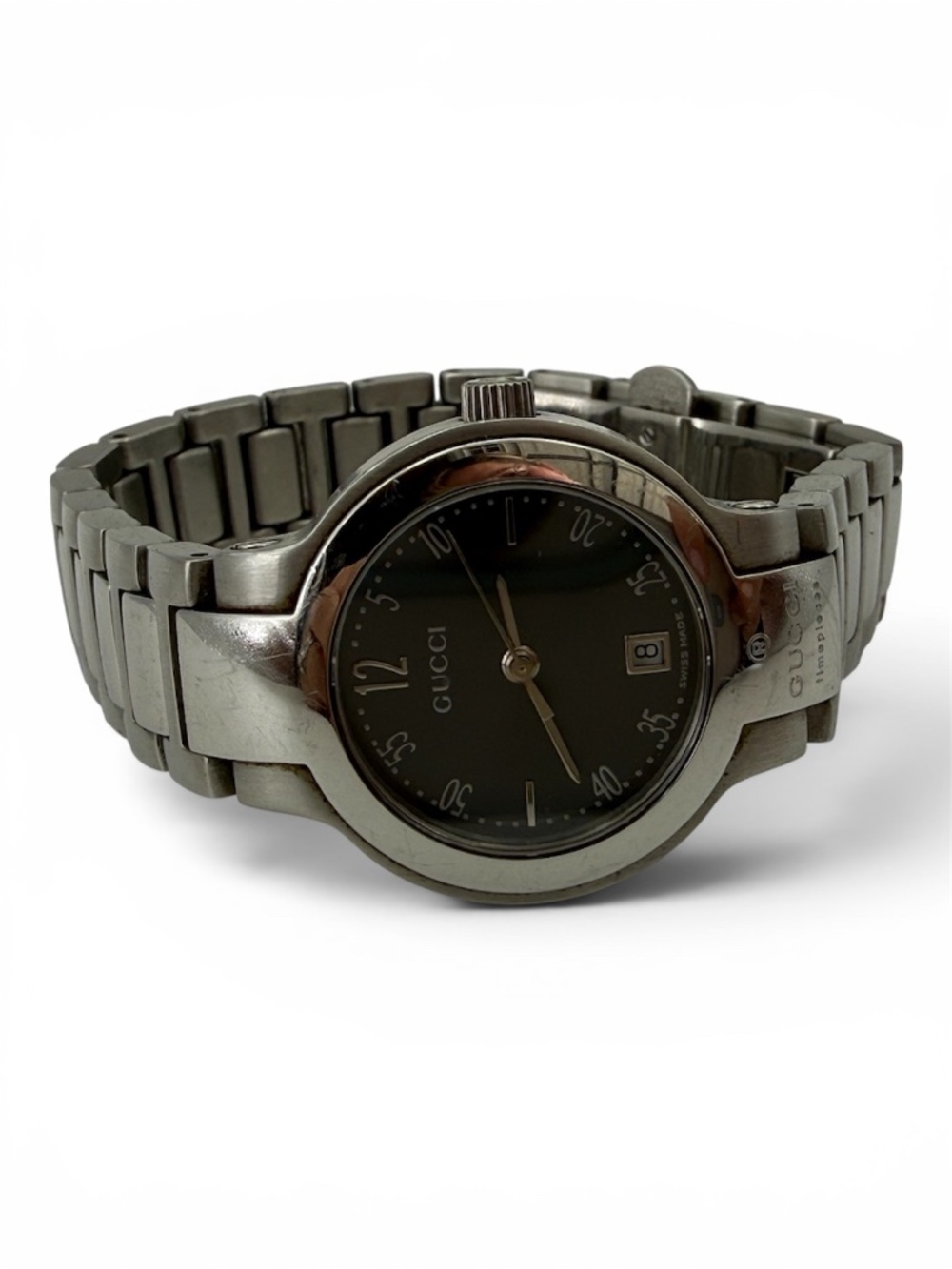 Gucci Vintage Gucci 8900L Stainless Steel Ladies Watch Dark Gray Dial - Picture 2 of 7